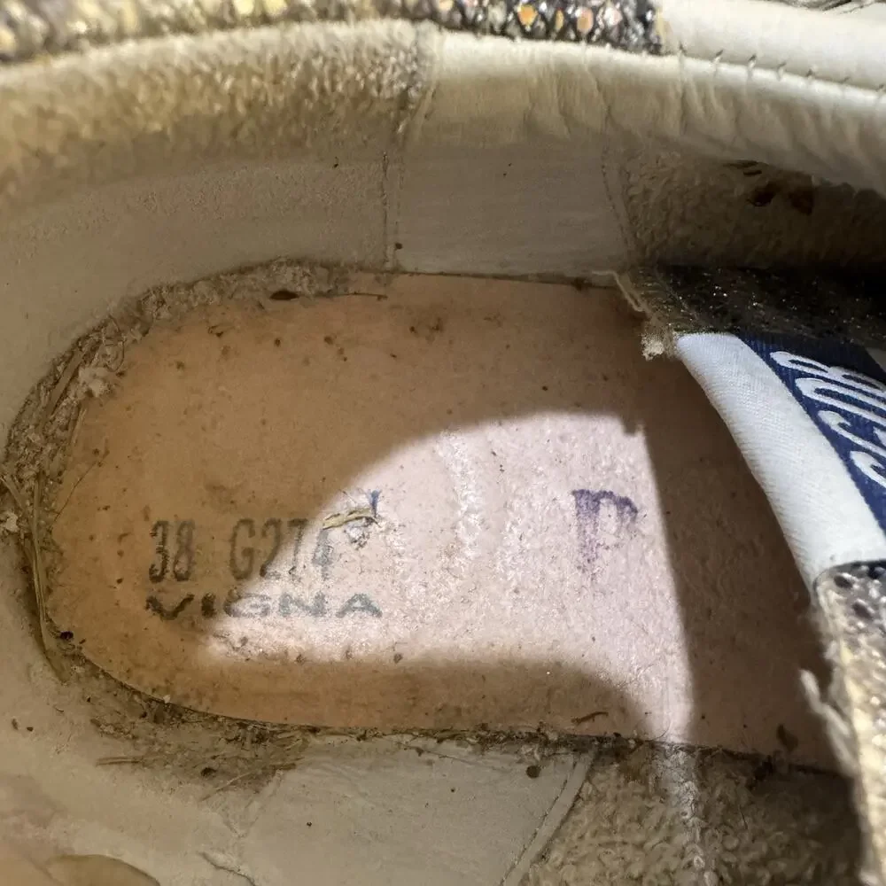 Golden Goose Super-Star Sneakers Glitter Toe Size 38 Italy